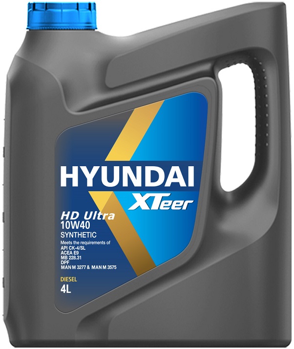 Масло моторное синтетическое Hyundai Xteer 1041006, HD Ultra, CJ-4, 10W-40, 4 л 
