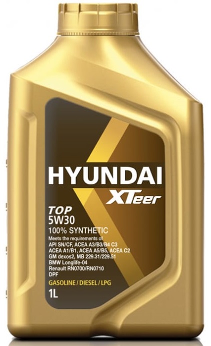 Масло моторное Hyundai Xteer 1011004, TOP, 5W-30, 1 л 