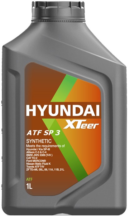 Масло трансмиссионное Hyundai Xteer 1011415, ATF SP3, 1 л 