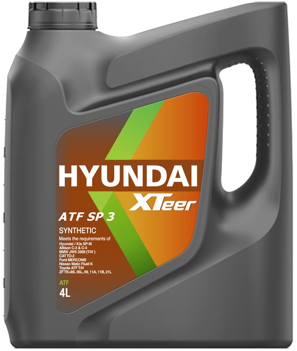 Масло трансмиссионное синтетическое Hyundai Xteer 1041415, ATF SP3, 4 л 