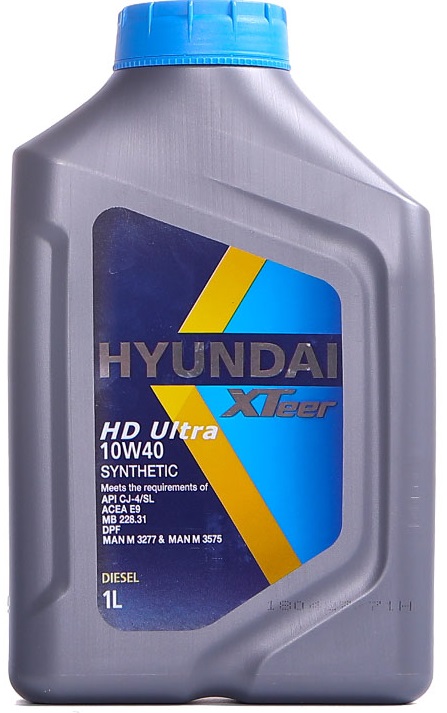 Масло моторное синтетическое Hyundai XTeer 1011227, Diesel HD Ultra, 10W-40, 1л