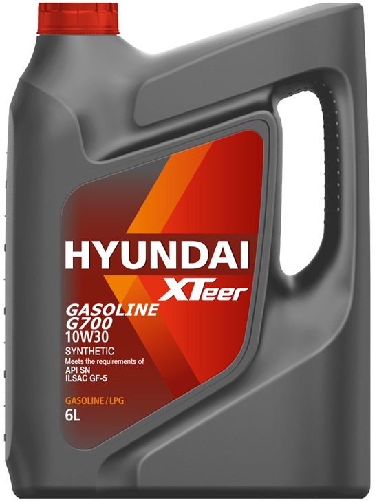 Масло моторное синтетическое Hyundai XTeer 1061012, Gasoline G700, 10W-30, 6 л
