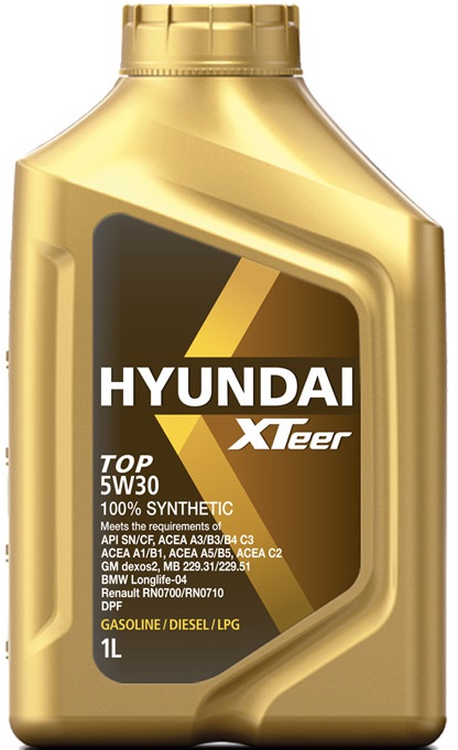 Масло моторное синтетическое Hyundai XTeer 1041118, TOP Prime, 5W-30, 4 л