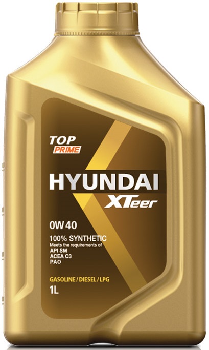 Масло моторное синтетическое Hyundai XTeer 1011113, TOP Prime, 0W-40, 1 л