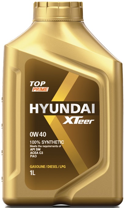 Масло моторное синтетическое Hyundai XTeer 1041113, TOP Prime, 0W-40, 4 л