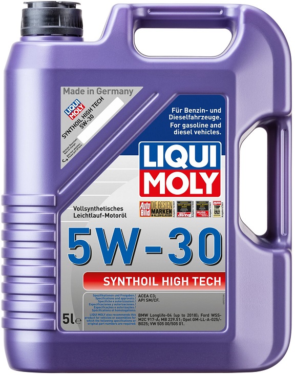 Синтетическое моторное масло Liqui Moly 20959 Synthoil High Tech, 5W-30, 5 л