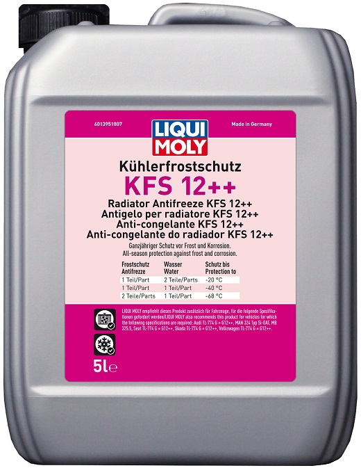 Жидкость охлаждающая Liqui Moly 21135 Kuhlerfrostschutz KFS 12++, красная, 5 л