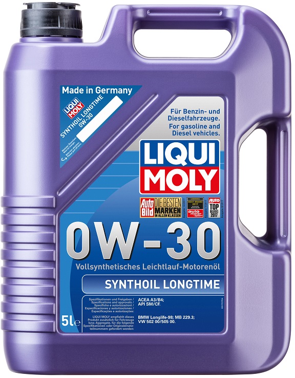 Масло моторное синтетическое Liqui Moly 8977 Synthoil Longtime, 0W-30, 5 л