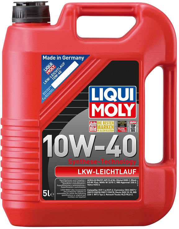 Масло моторное полусинтетическое Liqui Moly 8026 LKW-Leichtlauf-Motoroil Basic, 10W-40, 5 л