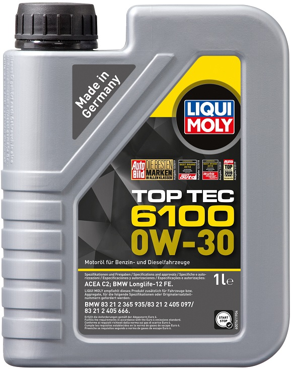 Масло моторное синтетическое Liqui Moly 20777 Top Tec 6100, 0W-30, 1 л