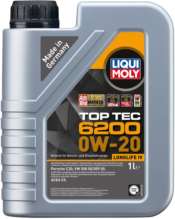Масло моторное синтетическое Liqui Moly 20787 Top Tec 6200, 0W-20, 1 л