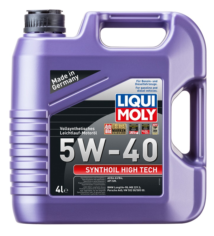 Масло моторное синтетическое Liqui Moly 2194 Synthoil High Tech, 5W-40, 4 л