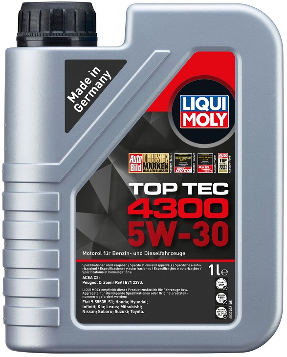 Масло моторное синтетическое Liqui Moly 2323 Top Tec 4300, 5W-30, 1 л