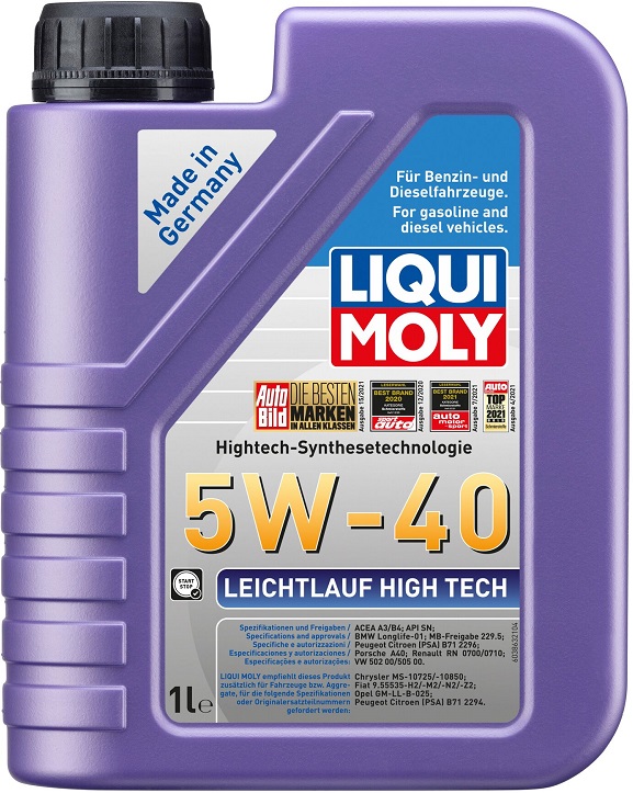 Масло моторное синтетическое Liqui Moly 2327 Leichtlauf High Tech, 5W-40, 1 л