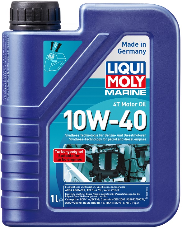 Масло моторное полусинтетическое Liqui Moly 25012 Marine 4T Motor Oil, 10W-40, 1 л