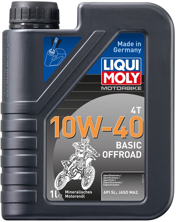 Масло моторное минеральное Liqui Moly 3059 Motorbike 4T Basic Offroad, 10W-40, 1 л