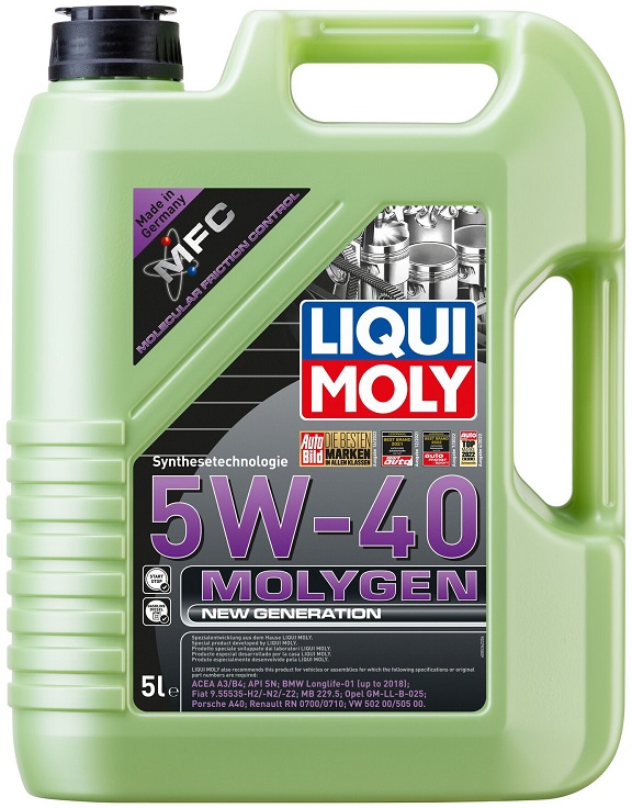 Масло моторное синтетическое Liqui Moly 8536 Molygen New Generation, 5W-40, 5 л