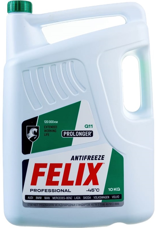 Антифриз PROLONGER Felix 430206021, G11, зеленый, 10 кг 