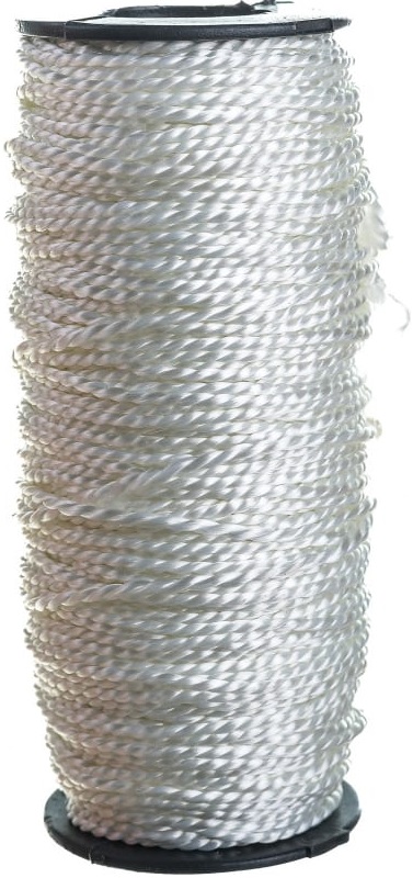Шнур крученый капроновый СИБРТЕХ 93964, 2 мм, L-50 м, 70 кгс 