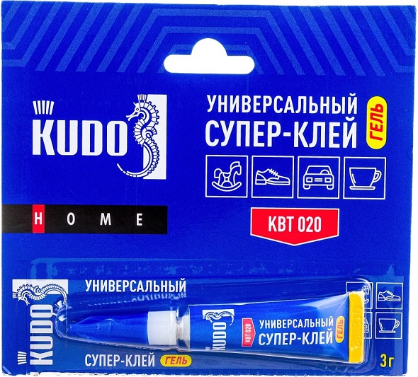 Универсальный цианоакрилатный клей KUDO KBT-020, гель, 3 гр  