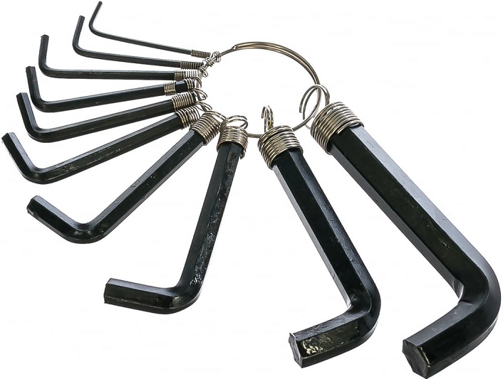 Набор имбусовых ключей на кольце SPARTA 112665, 1.5–10 мм, 10 шт 