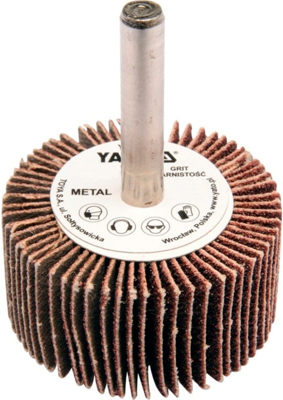 Круг шлифовальный лепестковый со шпинделем YATO YT-83354, Р100, 40x20x6 мм