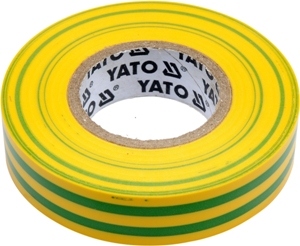 Изолента ПВХ Yato YT-81593, желто-зеленая, 15 мм х 20 м