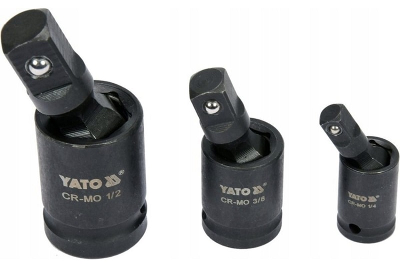 Набор ударных карданов YATO YT-10643, 1/4, 3/8, 1/2, 3 шт