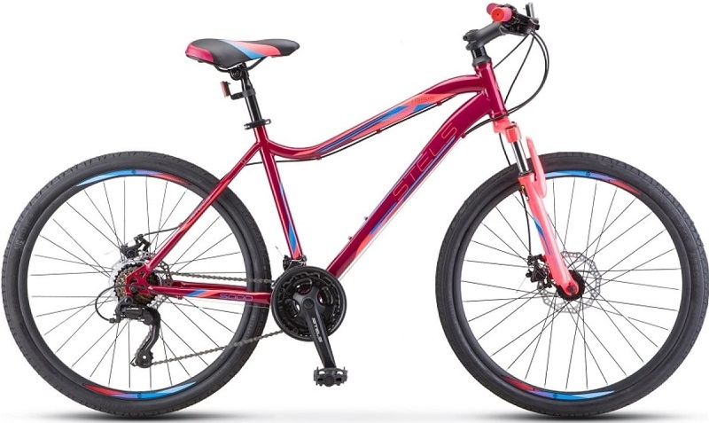 Велосипед STELS LU089367, Miss 5000 D 26 V020, размер рамы 16, вишневый-розовый