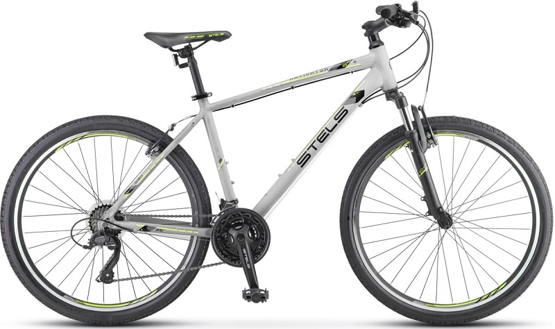 Велосипед STELS LU089786, Navigator 590 V 26 K010, размер рамы 18, серый-салатовый