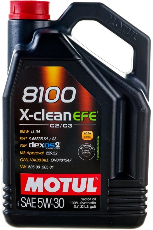 Масло моторное синтетическое Motul 109471, 8100 X-clean EFE, 5W-30, 5 л 