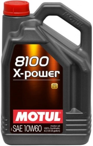 Масло моторное синтетическое Motul 106143, 8100 X-Power, 10W-60, 4 л
