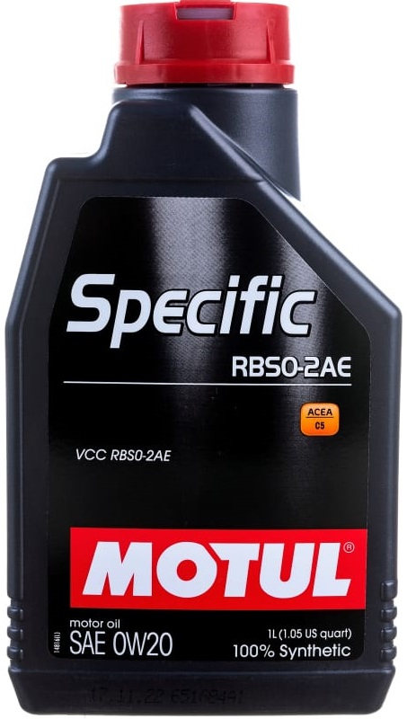 Масло моторное синтетическое Motul 106044, SPECIFIC RBS0-2AE, 0W-20, 1 л