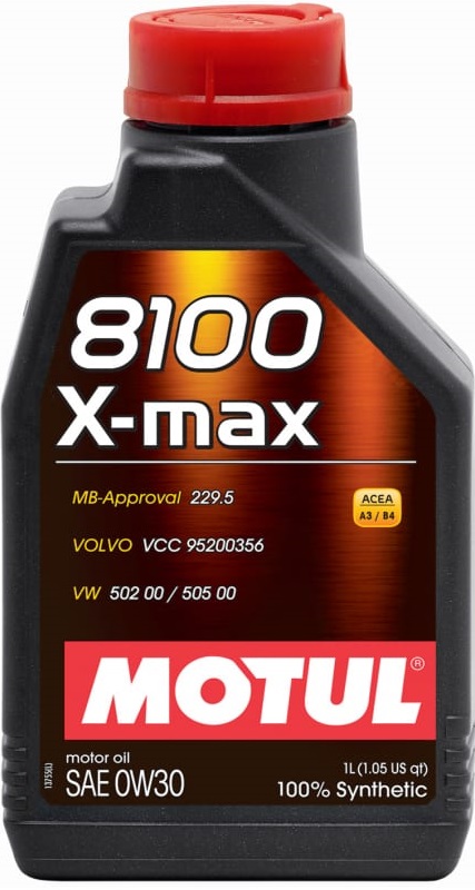 Масло моторное синтетическое Motul 106569, 8100 X-max, 0W-30, 1 л