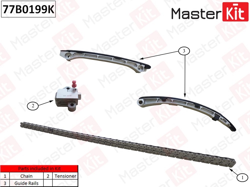 Комплект цепи ГРМ Mazda CX-7 Masterkit 77B0199K