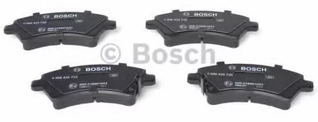Колодки тормозные, дисковые TOYOTA COROLLA Bosch 0 986 424 735