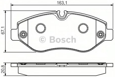 Колодки тормозные, дисковые VW CRAFTER 30-35 Bosch 0 986 495 098