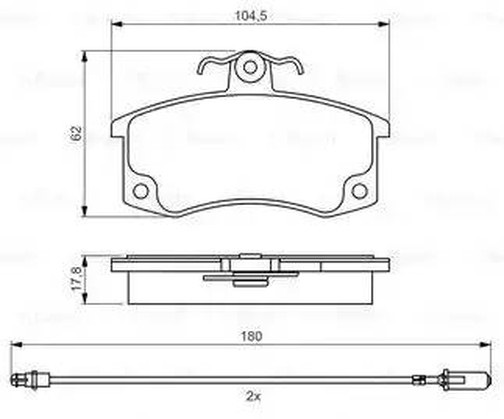 Колодки тормозные, дисковые ВАЗ 2108 Bosch 0 986 495 360