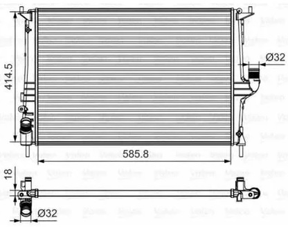 Радиатор охлаждения ВАЗ Largus Valeo 700 801
