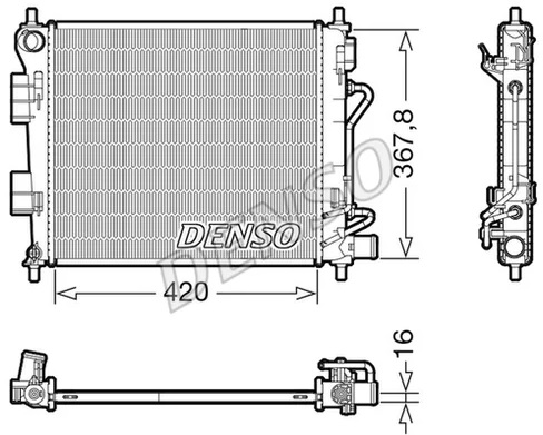 Радиатор охлаждения HYUNDAI i10 Denso DRM41018