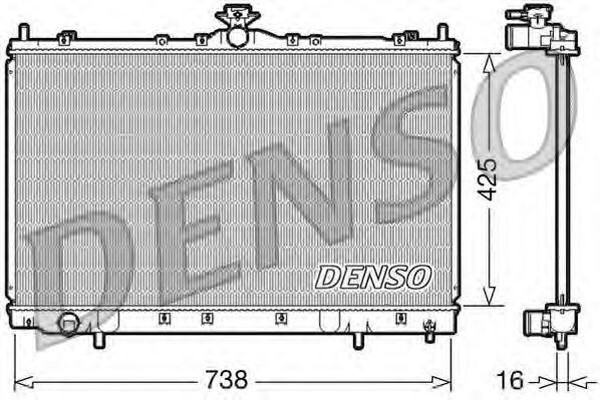 Радиатор охлаждения MITSUBISHI GRANDIS Denso DRM45012