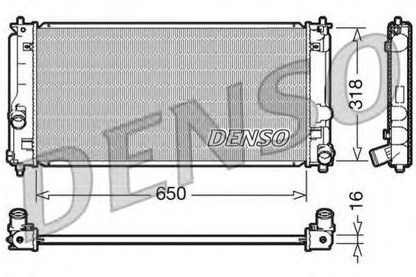 Радиатор охлаждения TOYOTA CELICA Denso DRM50044