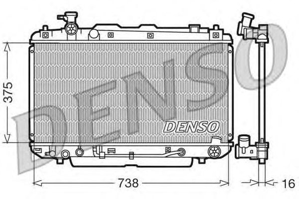 Радиатор охлаждения TOYOTA RAV 4 Denso DRM50022