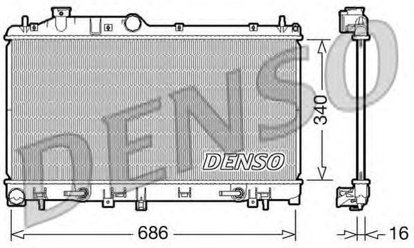 Радиатор охлаждения SUBARU Legacy Denso DRM36009