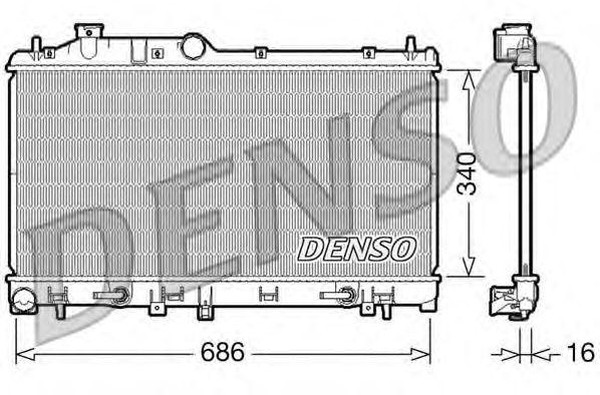 Радиатор охлаждения SUBARU Impreza Denso DRM36008