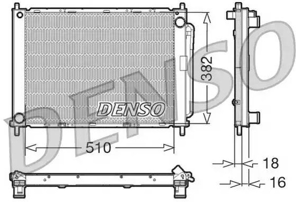 Радиатор охлаждения RENAULT Clio Denso DRM23100