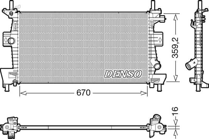 Радиатор охлаждения FORD C-Max Denso DRM10114
