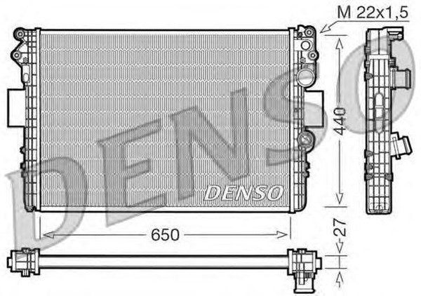 Радиатор охлаждения IVECO DAILY Denso DRM12002