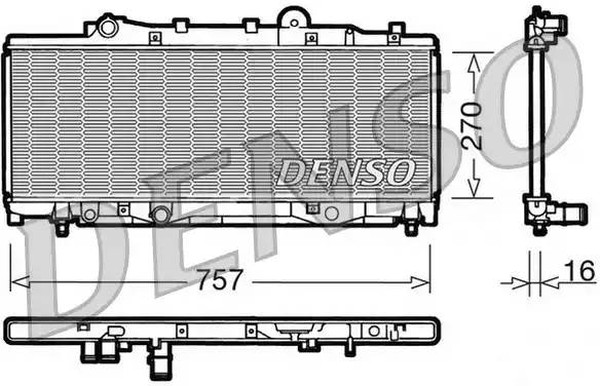 Радиатор охлаждения FIAT Punto Denso DRM09090
