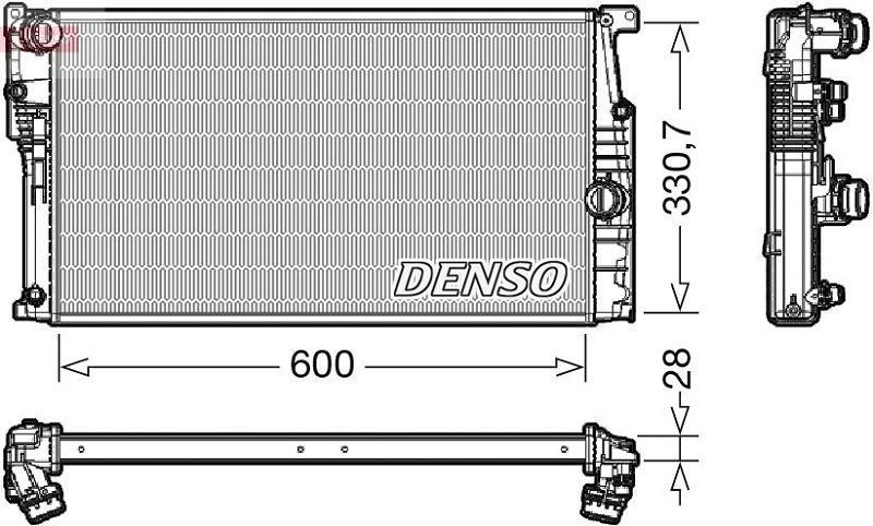 Радиатор охлаждения BMW 3 Denso DRM05120